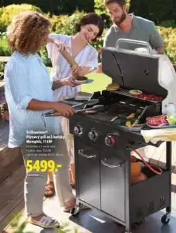 Lidl Grillmeister Plynový gril se 3 hořáky Memphis, 11 kW nabídka