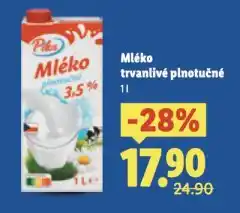 Lidl Trvanlivé mléko plnotučné nabídka