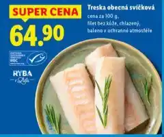 Lidl Treska obecná svíčková nabídka