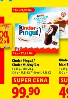 Lidl Kinder pinguí nabídka