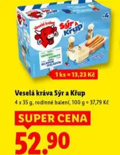 Lidl Veselá kráva sýr a křup nabídka