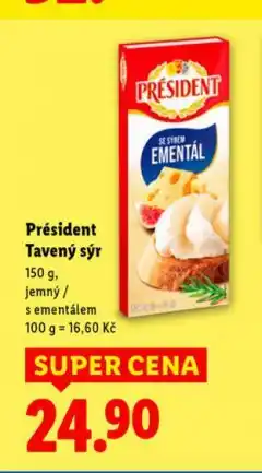 Lidl Président tavený sýr nabídka