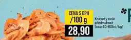 Jip Krevety celé předvařené cca 40-60ks nabídka