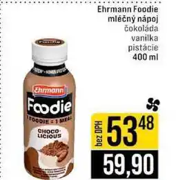 Jip Ehrmann Foodie mléčný nápoj čokoláda vanilka pistácie nabídka