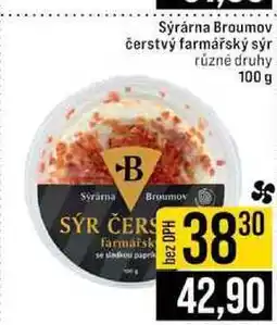 Jip Sýrárna Broumov čerstvý farmářský sýr různé druhy nabídka