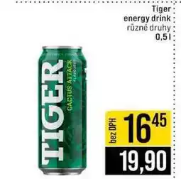 Jip Tiger energy drink různé druhy nabídka