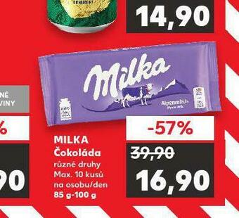 Kaufland Milka čokoláda nabídka