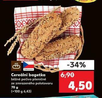Kaufland Cereální bagetka nabídka