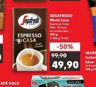 Kaufland Segafredo mletá káva nabídka