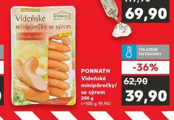 Kaufland Vídeňské minipárečky / se sýrem nabídka