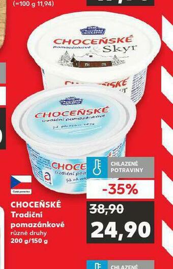 Kaufland Choceňské tradiční pomazánkové nabídka