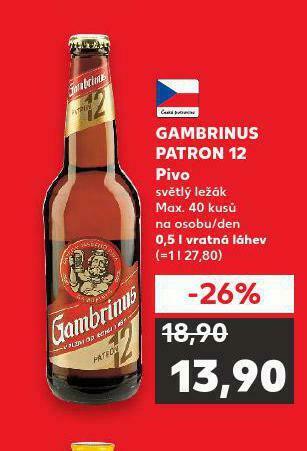 Kaufland Pivo gambrinus patron 12 nabídka