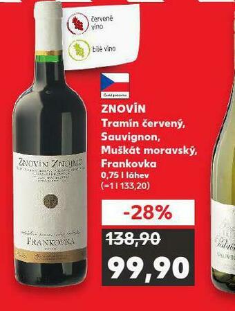 Kaufland Znovín tramín červený nabídka