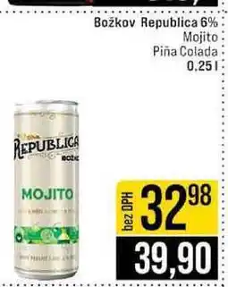 Jip Božkov Republica 6% Mojito Piña Colada nabídka