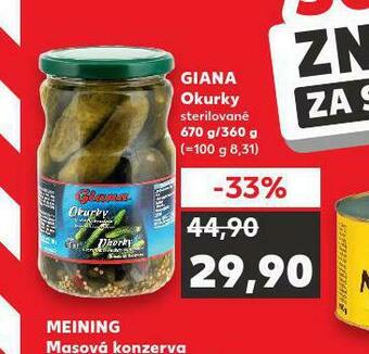 Kaufland Giana okurky nabídka