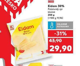 Kaufland Eidam 30% nabídka