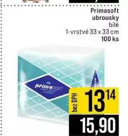 Jip Primasoft ubrousky bilé 1-vrstvé 33 x 33 cm 100 ks nabídka