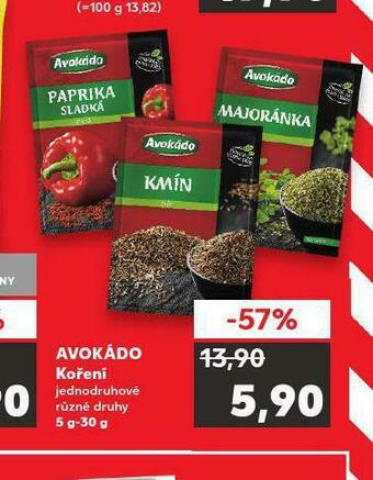 Kaufland Avokádo koření nabídka