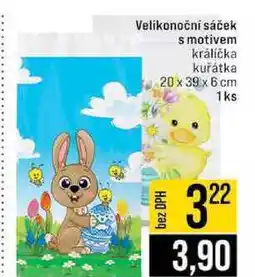 Jip Velikonoční sáček s motivem králíčka kuřátka 20 x 39 x 6 cm 1ks nabídka