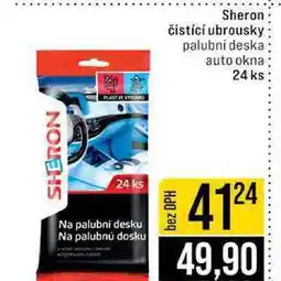 Jip Sheron čistící ubrousky palubní deska auto okna 24 ks nabídka