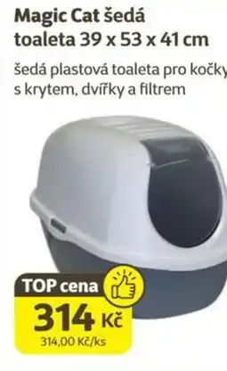 Super Zoo Magic Cat šedá toaleta nabídka