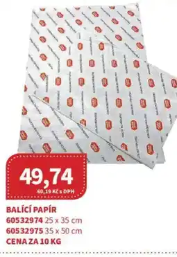 Kubík potraviny Balící papír nabídka