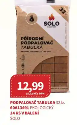 Kubík potraviny Podpalovač tabulka nabídka