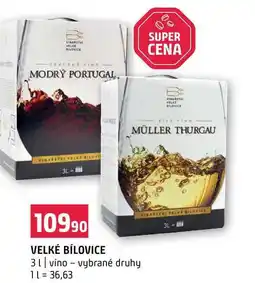 Terno VELKÉ BÍLOVICE 3l víno vybrané druhy nabídka
