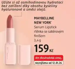 dm drogerie MAYBELLINE NEW YORK Serum Lipstick rtěnka se saténovým finišem nabídka