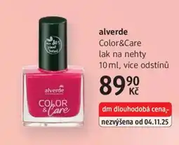 dm drogerie Alverde Color&Care lak na nehty nabídka