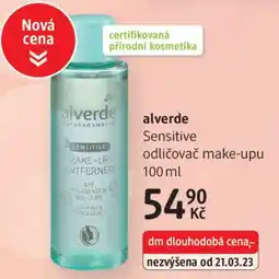 dm drogerie Alverde Sensitive odličovač make-upu nabídka