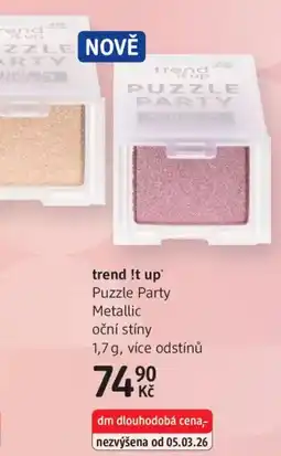dm drogerie Trend !t up Puzzle Party Metallic oční stíny nabídka
