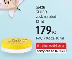 dm drogerie Got2b GLUED vosk na obočí nabídka