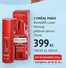dm drogerie L'ORÉAL PARIS Revitalift Laser Melasyl pleťové sérum nabídka