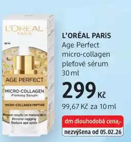 dm drogerie L'ORÉAL PARIS Age Perfect micro-collagen pleťové sérum nabídka