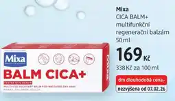 dm drogerie Mixa CICA BALM+ multifunkční regenerační balzám nabídka