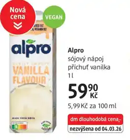 dm drogerie Alpro sójový nápoj příchuť vanilka nabídka