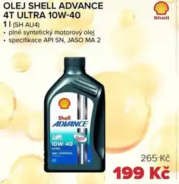 Auto Kelly Olej Shell advance 4T Ultra 10W-40 nabídka
