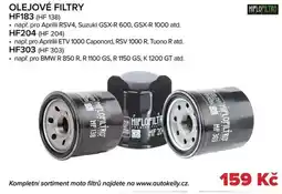 Auto Kelly Olejové filtry nabídka