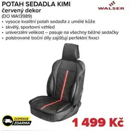 Auto Kelly Potah sedadla kimi červený dekor nabídka