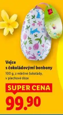 Lidl Vejce s čokoládovými bonbony nabídka