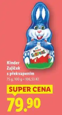 Lidl KINDER ZAJÍČEK S PŘEKVAPENÍM nabídka