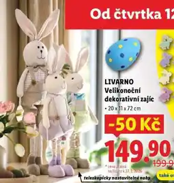 Lidl LIVARNO Velikonoční dekorativní zajíc nabídka