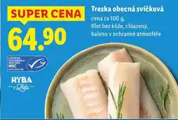 Lidl TRESKA OBECNÁ SVÍČKOVÁ nabídka