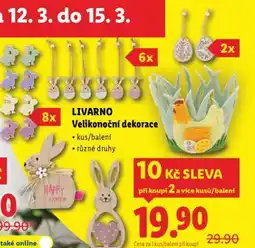 Lidl LIVARNO Velikonoční dekorace nabídka