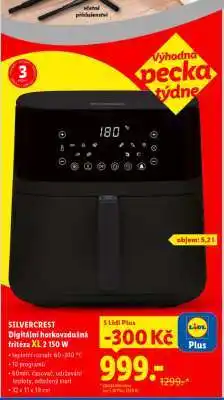 Lidl SILVERCREST Digitální horkovzdušná fritéza XL 2150 W nabídka