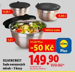 Lidl SILVERCREST Sada nerezových misek – 3 kusy nabídka