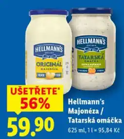 Lidl Hellmann’s Majonéza / Tatarská omáčka nabídka