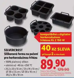 Lidl SILVERCREST Silikonová forma na pečení pro horkovzdušnou fritézu nabídka