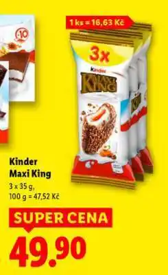 Lidl Kinder Maxi King nabídka